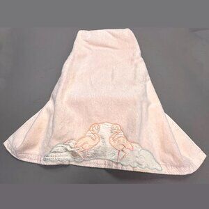 Vintage Avanti Bathroom Bath Towel - Unused Single Peach Flamingo Satin 1978 NOS